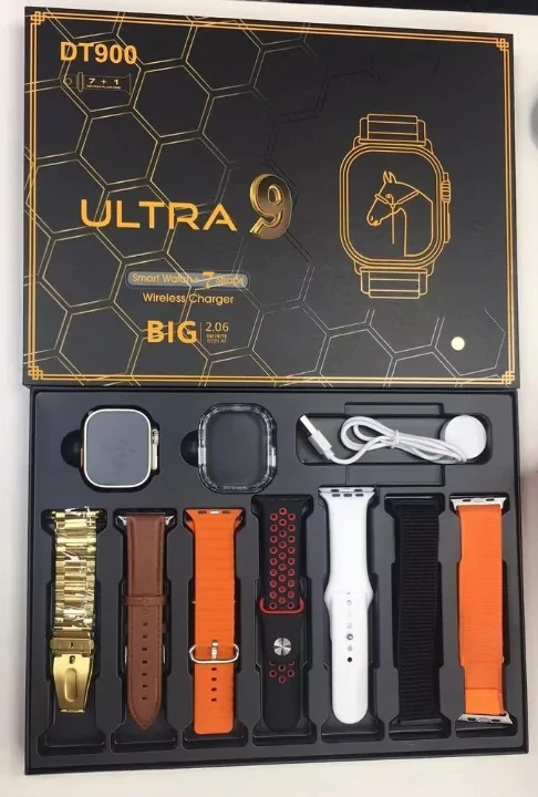 Ultra Smart Watch With 7 Straps